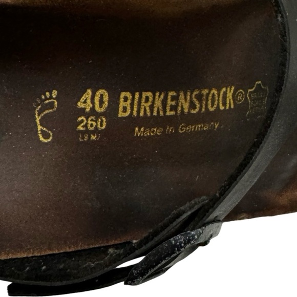 Birkenstock Gizeh Black Leather Thong Sandals EU 40 US Woman’s 9 - 9.5 - Picture 10 of 11